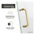 thumbnail image 6 of Passion Series 24 in. x 70 in. H Hinged Frameless Shower Door in Brushed Gold  with Tsunami Guard Tempered Glass, 6 of 8