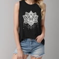 thumbnail image 2 of Trendfront Womens Mandala Flower Graphic Tank Top Crew Neck Sleeveless Top Floral Print Summer Tee Pullover Casual Daily T Shirts, 2 of 6