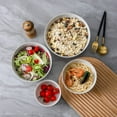 thumbnail image 4 of 4 Packs Porcelain Serving Bowls, Ceramic Mixing Bowls for Kitchen, 61/41/26/14 Ounce Stackable Party Bowl for Salad, Fruit, Pasta and Soup, Microwave and Dishwasher Safe, 4 of 6