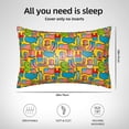 thumbnail image 4 of KLL America Symbols Pattern Silk Pillowcase for Hair and Skin Standard Size 20"X 30" Soft Breathable Pillow Covers for Sleeping, 4 of 6