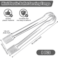 thumbnail image 2 of 40 pinzas de plástico para servir bufé, pinzas pequeñas para servir, pinzas para aperitivos, pinzas de cocina transparentes de 6,3 pulgadas, pinzas para hielo pequeñas, 2 of 7