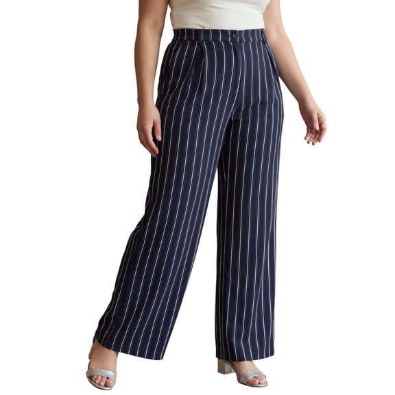Jessica London Women's Plus Size Bi-Stretch Wide Leg Pant