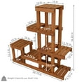 thumbnail image 4 of Sunnydaze 35.75" x 9.75" x 36.25" 7-Tier Brown Meranti Wood Outdoor Plant Stand, 4 of 8
