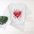thumbnail image 2 of Jsaierl Valentines Day Shirts for Women Cute Love Heart Print Tees Stretch Short Sleeve Blouse Crewneck Dressy Casual T-shirt Tops Womens Fashion, 2 of 6