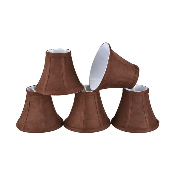 Aspen Creative Corporation 6'' Suede Bell Candelabra Shade (Set of 5)