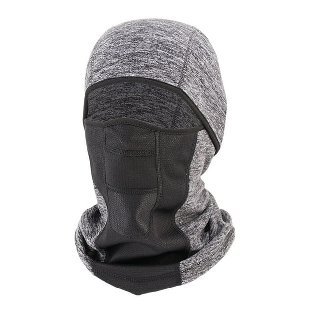 Gorros de invierno pasamontañas Shamjiam Bufanda acolchada a prueba de frío Gris