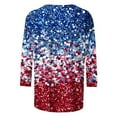 thumbnail image 5 of Cavosen American Flag Shirt Women Patriotic 3/4 Sleeve Crew Neck Tops USA Star Striped Print T Shirts Lady XL Independence Day Casual Shirts Funny 4th of July Tunic Tees 2025 Patriotic Outfits, 5 of 5
