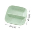 thumbnail image 3 of Wheat Straw Seasoning Dish - Japanese Style Dual Compartment Sauce & Vinegar Plates, Eco-Friendly Small Serving Dishes for Pickled Vegetables and Condiments, 3 of 6
