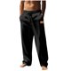 thumbnail image 2 of Ceisia Men's Relaxed Wide-leg Vacation-style Gift Linen Casual Pants Breathable Leather Label Decor Multi-Color, 2 of 9