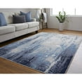 thumbnail image 2 of Feizy Indio Modern Abstract, Ivory/Blue/Black, 10' x 13'2" Area Rug Stain Fade Resistant Pet & Kid Friendly Industrial Watercolor Floor Rug for Living room Bedroom, 2 of 8