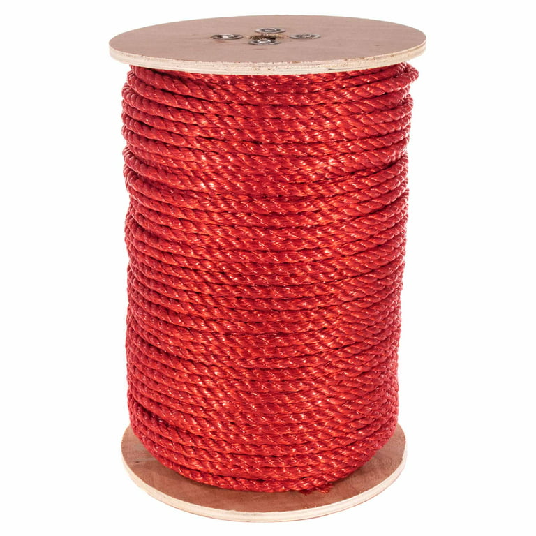 Golberg 3 Strand Twisted Polypropylene Rope with Many size, Color, and Length Options - Resistant to Moisture, Chemicals, Oil, and Rot - Use in The