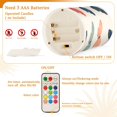 thumbnail image 5 of Yayeee Flameless Candles with Remote Flickering Battery Operated Multi Color Changing, Orange Butterflies, 5 of 7