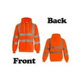 thumbnail image 4 of High Visibility workwear safety full zip hoodie reflective sweatshirt (Orange,S), 4 of 6