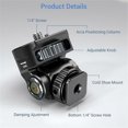 thumbnail image 1 of DSLR Camera Clamp Adjustable Monitor Mount W Cold Shoe 1/4 Screw for Camera Monitor Flash Light Mic Hot Shoe Bracket, 1 of 5