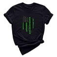thumbnail image 1 of Outfmvch T-Shirt de la Saint-Patrick pour Femmes Hauts Imprimés Manches Courtes Col Rond Noir m, 1 of 4