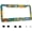 Abstract Hippie Flower, variant on License Plate Frame with The Closer You Get Design, Stainless Steel Car Tag Holder, 2-Hole, 12 x 6 Inch, with Screws