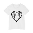 thumbnail image 2 of Riecok Girls Short Sleeve T Shirts Kids Round Neck All-match Comfortable Soft Fashion Undershirts Tee Shirt Top Kids Blouse White 5 T, 2 of 4