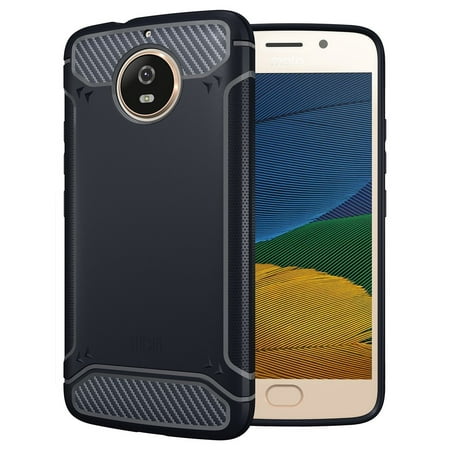 For Moto G5S Case, Tudia Ultra Slim Carbon Fiber Design Lightweight [TAMM] Cover for Motorola Moto G5S (Navy Blue)