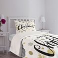 thumbnail image 3 of Ambesonne Christmas Quilted Bedspread Set 2 Pcs, Merry Xmas Snowflake, Twin Size, Multicolor, 3 of 5