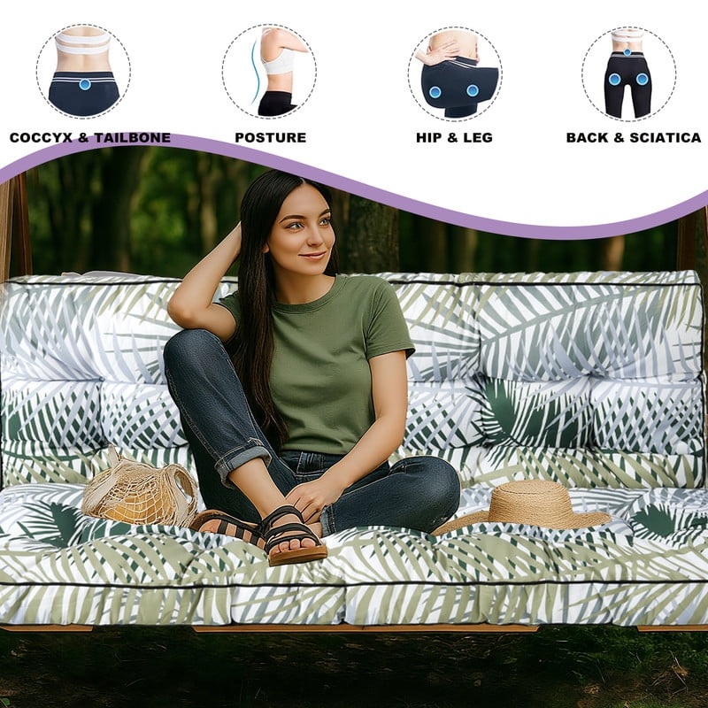 XXLYY Porch Swing Cushions, Waterproof Swing Replacement Cushions with Backrest and Ties, Garden Bench Seat Cushion, Outdoor Porch Patio Swing Non-Slip Chairs Pad
