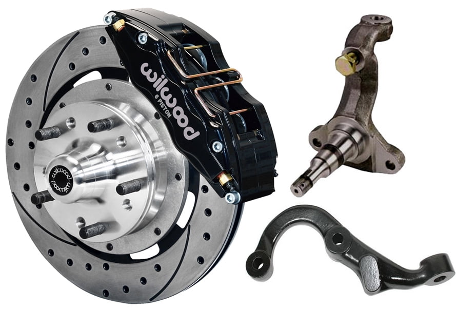 NEW WILWOOD FRONT DISC BRAKE & STOCK HEIGHT SPINDLE KIT WITH STEERING