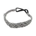 thumbnail image 4 of Unique Bargains 1 Pc Hand-woven Argyle Headbands for Women Dark Gray, 4 of 5