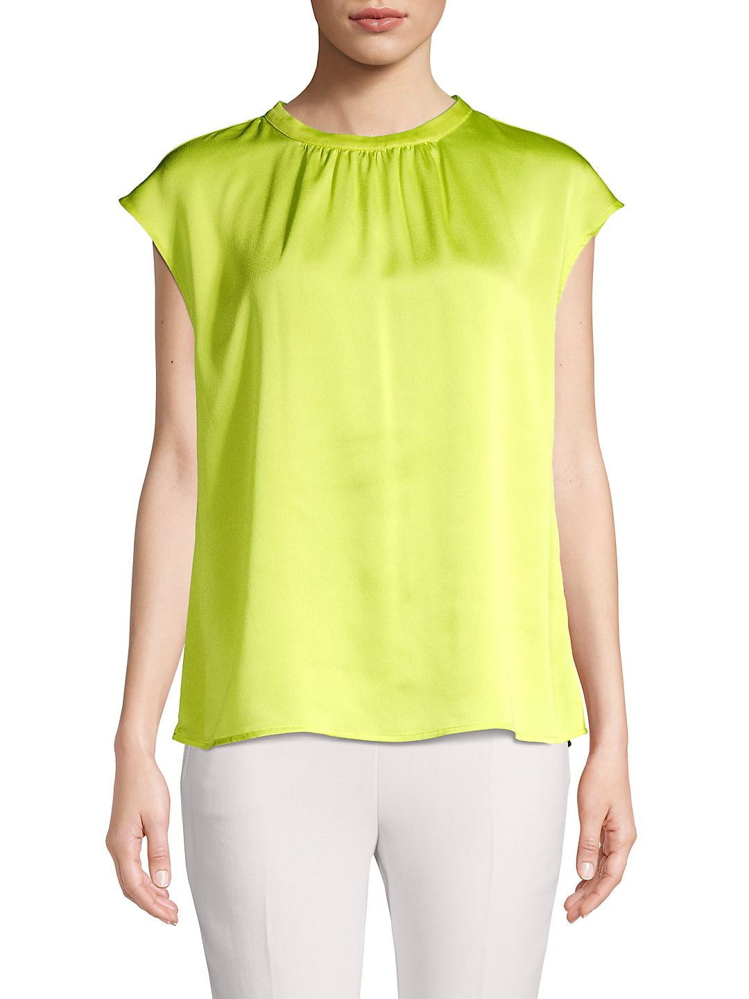 VINCE CAMUTO Womens Green Ruched Cap 