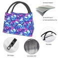 thumbnail image 4 of Honeii blue Skull purple flower Print Cooler Bag Insulated, Large Leakproof Soft Sided Portable Cooler Bag,Lunch Box Lunch Bag, 4 of 6