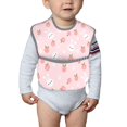 thumbnail image 4 of Bingfone Mess-Proof Baby Bib - Waterproof Bib for Baby Boy or Girl with Food Catcher Pocket, Unisex-Rabbit And Peach, 4 of 6