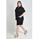 thumbnail image 2 of Conjunto camisero tipo lino Roman Fashion /Tallas Extras, 4388 (Negro) negro 42, 2 of 5