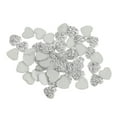 thumbnail image 4 of 50Pcs 12mm Resin Rhinestone Heart FlatBack Appliques Wedding DIY Craft Button -, 4 of 8
