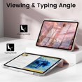thumbnail image 3 of Clear Back Trifold Stand Cover for iPad Air 11" M2/M3/M4 & Air 4/5 10.9", Slim Smart Case with Apple Pencil Slot Auto Sleep Wake, Pink, 3 of 11