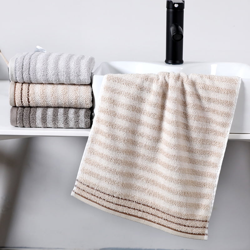 Zhuge 6-Pack Dark Gray Quick Dry Face Towels 34×72cm, Premium Cotton Soft Absorbent Washcloths, Reusable Bathroom Towels for Daily Shower & Facial Care