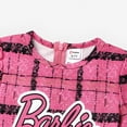 thumbnail image 6 of Barbie Kid Girls Dresses Fabric Digitally Printed Letterswing Slim Waist Knitted Dress Sizes 5-12, 6 of 7