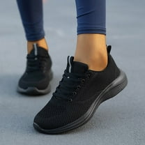 NOKIO Womens Running Shoes Tennis Walking Sneakers Comfortable Athletic Workout Gym Jogging Shoes Simple Four Seasons Sports Shoes Mesh Breathable Comfortable Flat Lace Up Shoes