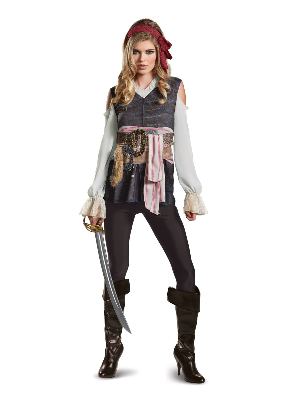 Disguise Pirates of the Caribbean Jack Sparrow Women Costume.