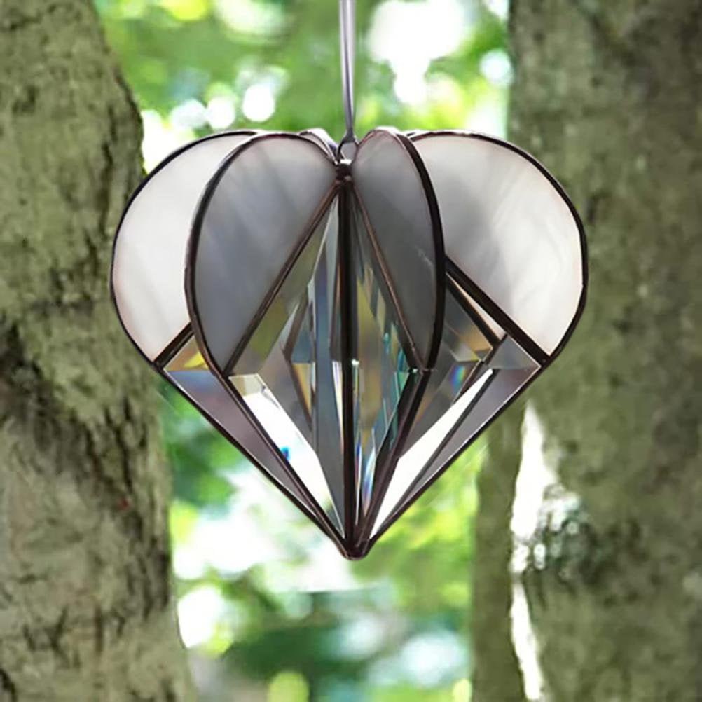 Suncatcher Multisided Heart Sun Catchers with Hanging Window Rainbow