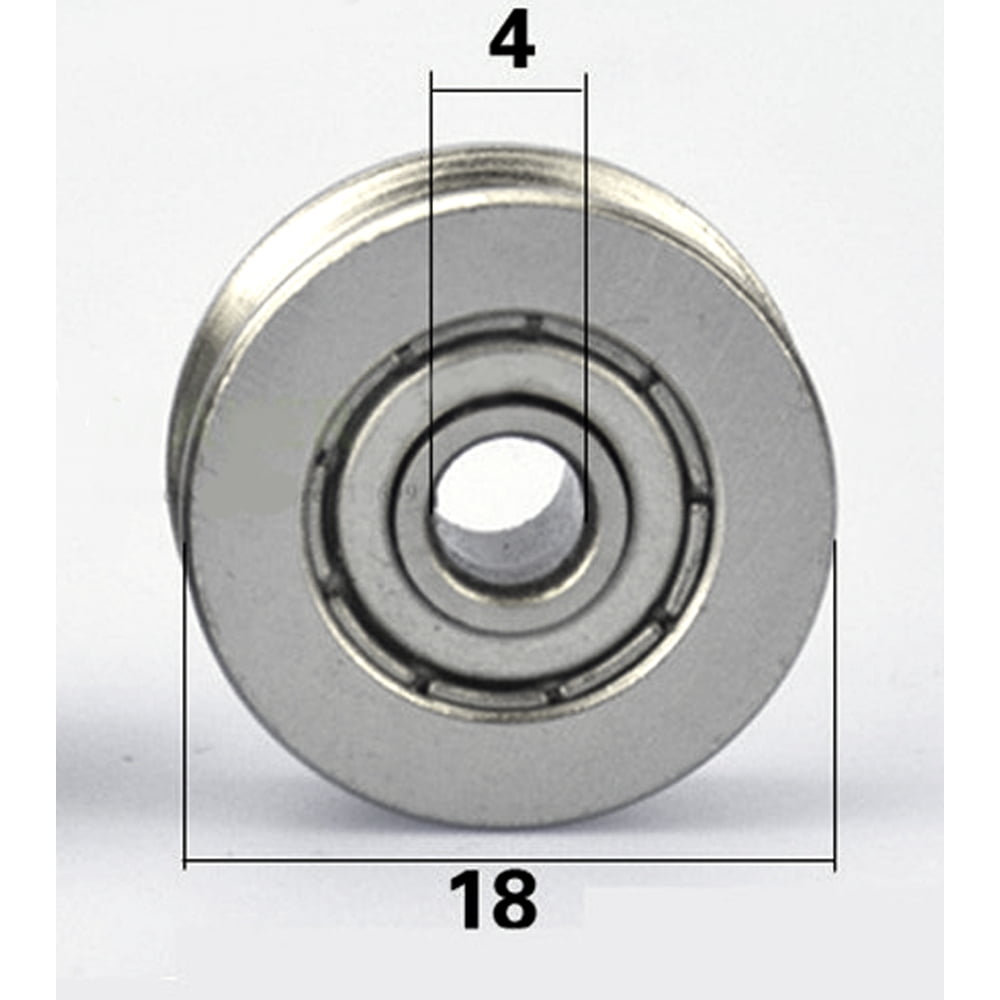 4mm Bore Bearing with 18mm Shielded Pulley U Groove Track Roller