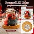 thumbnail image 4 of Rose in Glass Present Exquisite Flowers in Glass Dome with LED Light Decorative Light Up Flowers in Glass Red Flowers Inside the Glass Dome for Birthday Mother's Day Anniversary, 4 of 10
