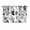 Black, variant on Vintage Flowers Kitchen Curtains 84 Inch Length, Black White Farmhouse Floral Plants Grommet Top Bedroom Living Room Curtains, Light Filtering Cafe Curtain Drapes 2 Panels Set 104''x84''