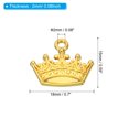 thumbnail image 2 of Crown Charm, 60Pcs Mini Crown Pendant Charm Bulk Metal Vintage Designer Queen, Gold Tone, 2 of 6