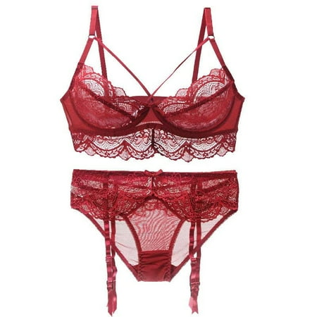 

EQWLJWE Sexy Lingerie for Women Ladies Lingerie Set Sexy Lace Sling Bra And Panties Summer Thin Lingerie Set