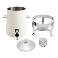 thumbnail image 5 of 13L Coffee Urn with Fuel Holder Stainless Steel Beverage Dispenser Cold & Hot Drink Dispenser with Spigot, Tea Water Coffee Chafer Urn for Parties Buffet Catering (Silver, White), 5 of 14
