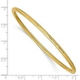 thumbnail image 4 of 14k Yellow Gold 3.2mm Diamond-cut Tube Slip-on Bangle - 8" Bracelet, 4 of 6