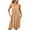 Khaki, variant on Nightgowns for Women, Women's Nightgown Sleeveless Sleepwear Wide Strap Sleep Shirt Pleated Scoopneck Nightshirt with Pocket