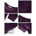 thumbnail image 6 of UVN Womens Velvet Pajamas Sets Winter 2 Piece Outfits Ladies Fleece Long Sleeve Sleepwear with Pockets, 6 of 8