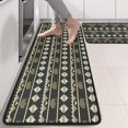 thumbnail image 2 of Kitchen Rugs Sets Of 2,Black Buffalo Geometric Pattern Anti Fatigue Kitchen Mat Rugs Non Slip Washable,Decorative Kitchen Floor Mats for Kitchen,Sink,Laundry,17"x47"+17"x47", 2 of 5