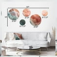 thumbnail image 4 of Designart "Vibrant Dance Orange and Blue II" Minimalism Metal Wall Art Set of 5 Piece, 4 of 5
