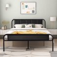 thumbnail image 5 of Javlergo Modern Platform Metal Bed Frame with Headboard, Steel Slat Support/No Box Spring Needed, Black Black - Queen, 5 of 5