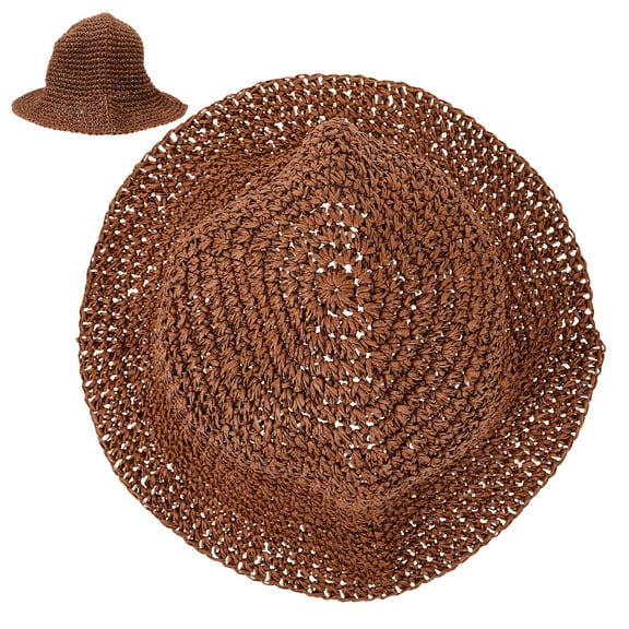 WORGEOUS Floppy Fishing Hat Trucker Cap Braided Straw Miss